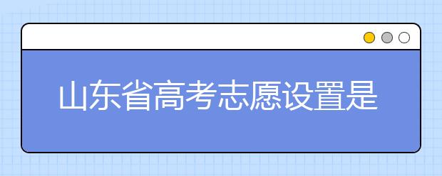 山東省高考志愿設置是什么？山東高考志愿怎么填？